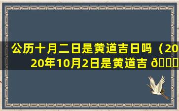 公历十月二日是黄道吉日吗（2020年10月2日是黄道吉 🐋 日吗）